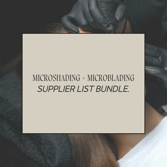 Microshading + Microblading Supplier List